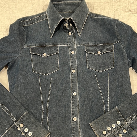 Versace Jeans Couture Denim Stretch Shirt - Picture 3 of 13